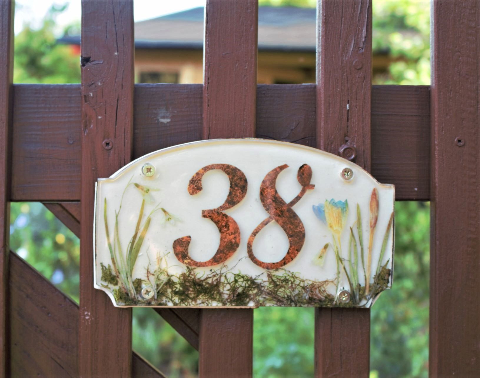 Gartentor mit Nummer 38